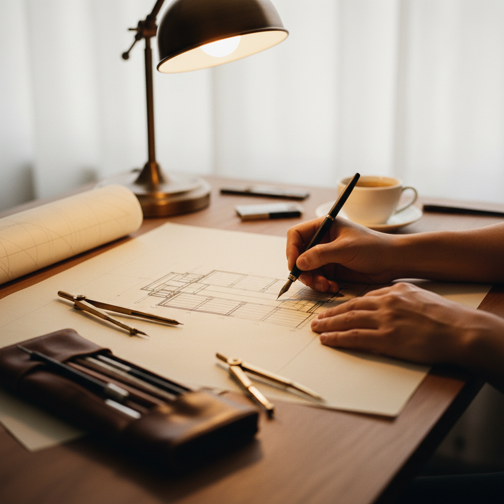 Architect sketching